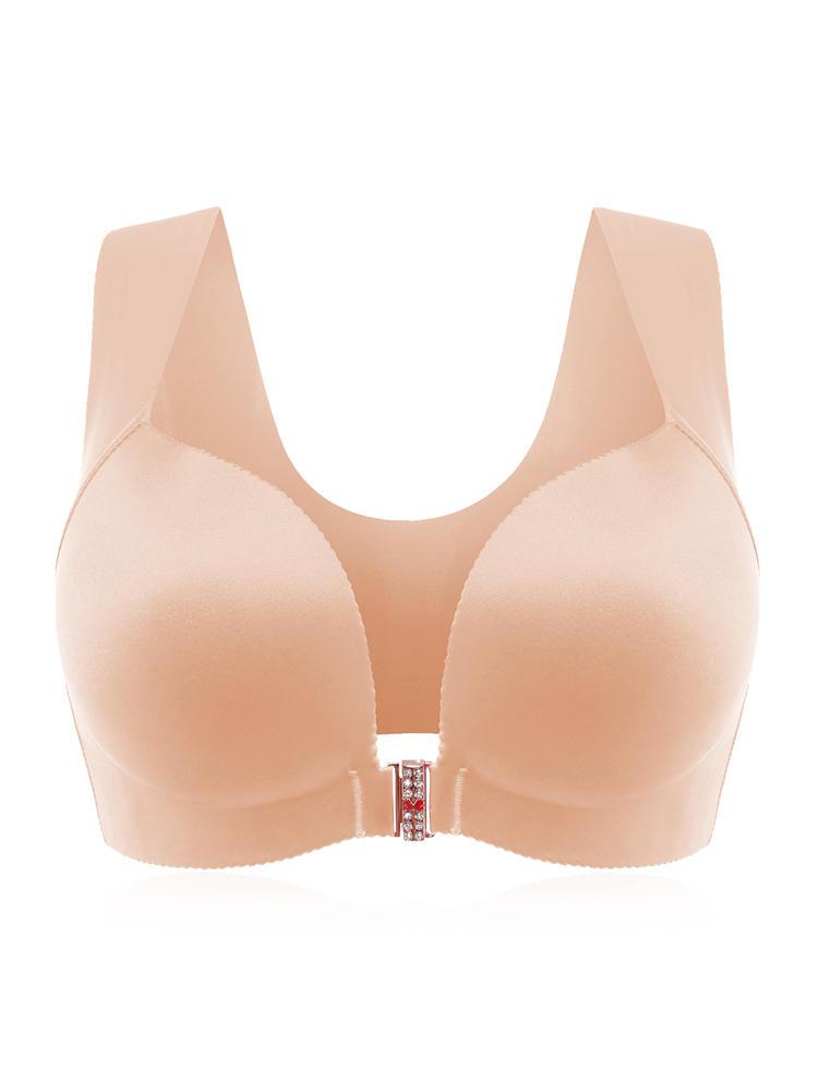 shopping הלבשה תחתונה Front Closure Wireless Push Up T-shirt Bra