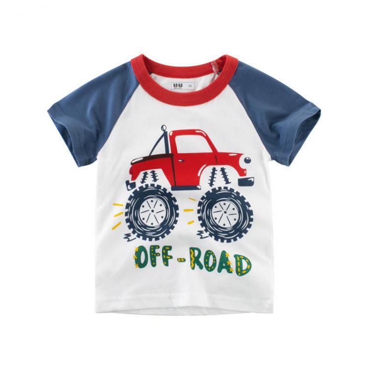 shopping לילדים ואמהות Boys Kids Car Printed Short Sleeve T-Shirts For 3Y-12Y