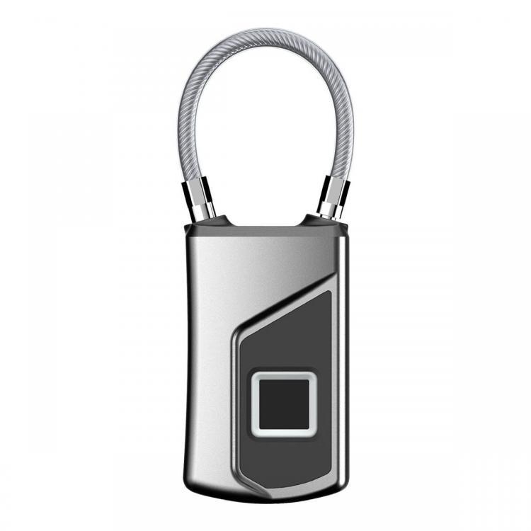 shopping אזעקה ומערכת אבטחה לאופנוע Anytek L1 Waterproof Smart Fingerprint Padlock Keyless Door Lock USB Charge Anti-theft