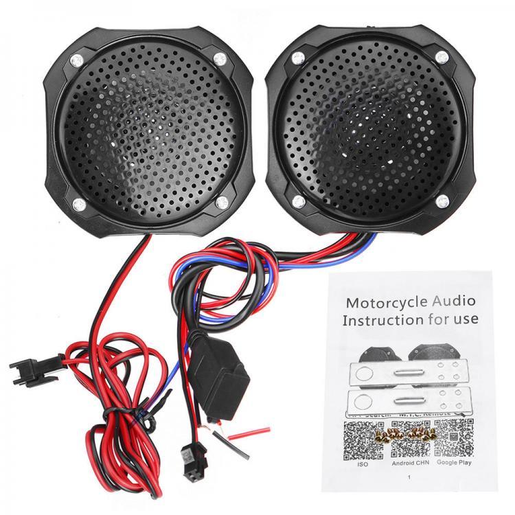 shopping אזעקה ומערכת אבטחה לאופנוע Pair 12V Motorcycle Scooter ATV MP3 Music Players Stereo Speaker FM Radio With bluetooth Function