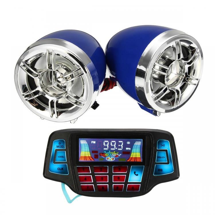 shopping אזעקה ומערכת אבטחה לאופנוע Motorcycle LCD Screen MP3 Speakers Handlebar Audio USB SD FM with bluetooth Function
