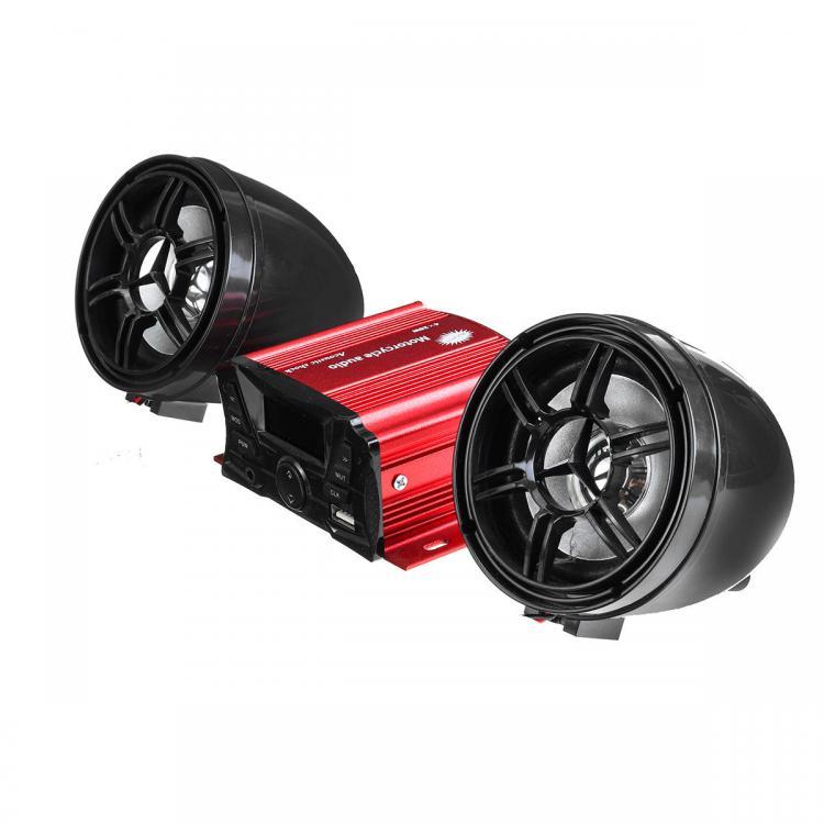 shopping אזעקה ומערכת אבטחה לאופנוע 12V bluetooth Motorcycle Audio Speaker Sound System Alarm MP3 player FM Radio