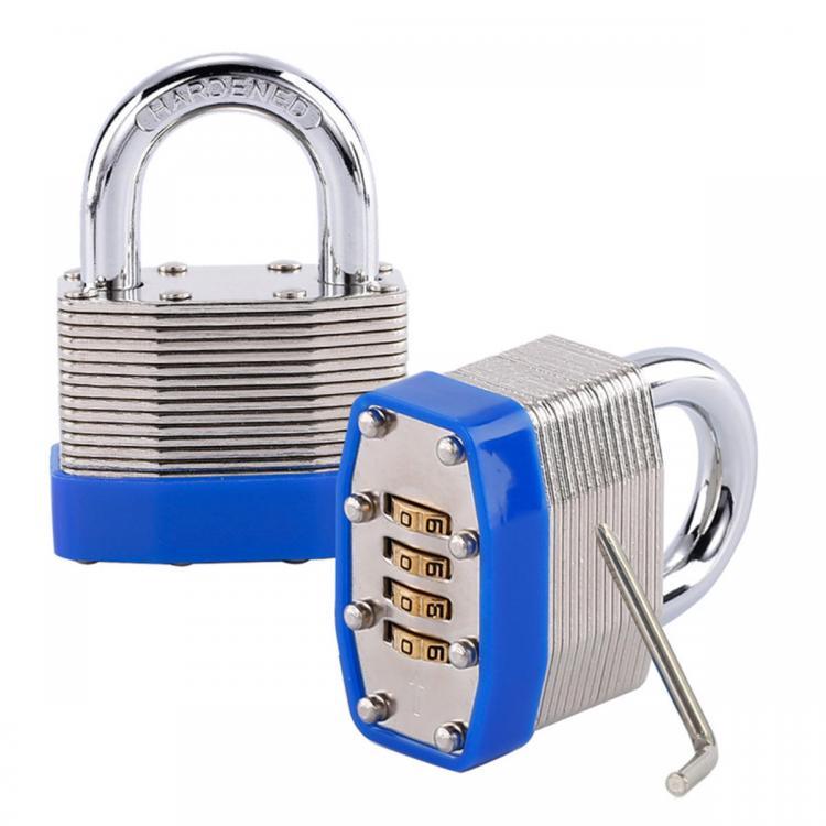 shopping אזעקה ומערכת אבטחה לאופנוע Password Padlock 4 Digit Laminated Steel Body Motorcycle Bike Chain Security Lock Waterproof Outdoor