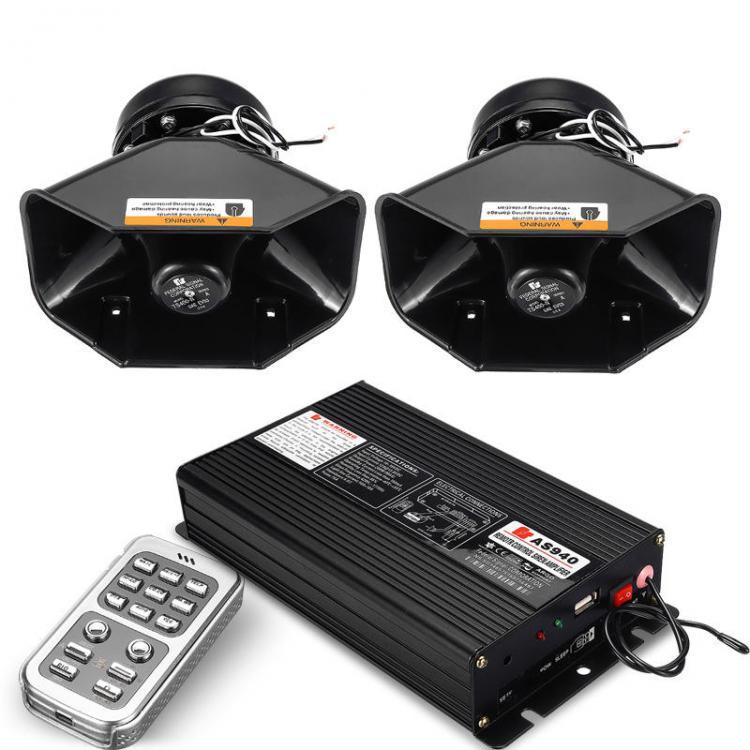 shopping אזעקה ומערכת אבטחה לאופנוע 18 Siren Loud Warning Alarm Police Siren Horn Amplifier Car Speaker System 400W