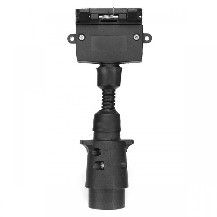 shopping מטענים ומתאמים 7Pin Round Female To 7 Pin Flat Female Trailer Adaptor Electric Towing Converter
