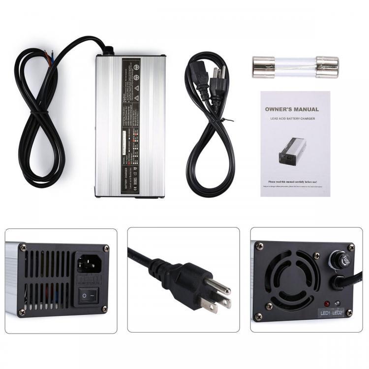 shopping מטענים ומתאמים 48V 6A Golf Cart Bare Wire Battery Charger For EZgo Club Car TXT Yamaha