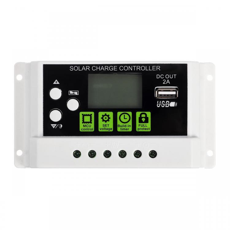 shopping מטענים ומתאמים 20A 12V/24V LCD Display PWM Solar Panel Charging Controller Li-ion &amp;  Lead Acid Battery Compatible USB DC Backlight Displa