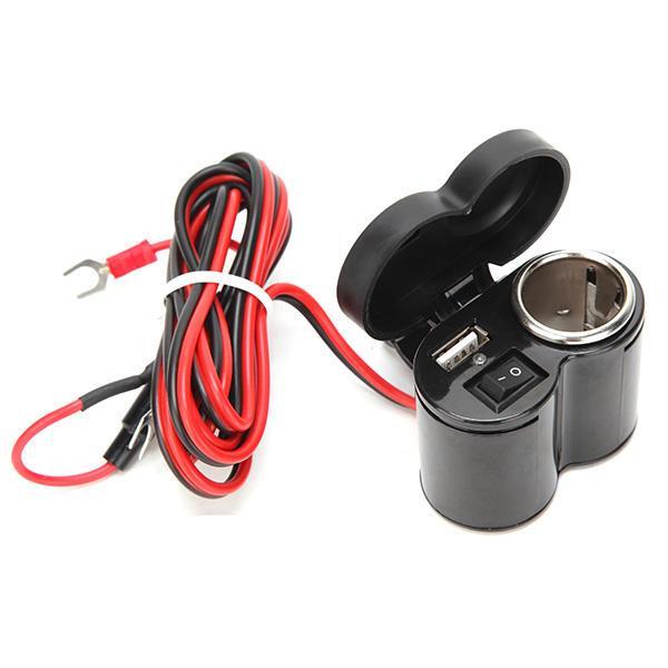 shopping מטענים ומתאמים 12-24V 7/8inch 1inch USB Charger With ON OFF Button Waterproof Power Cap Motorcycle
