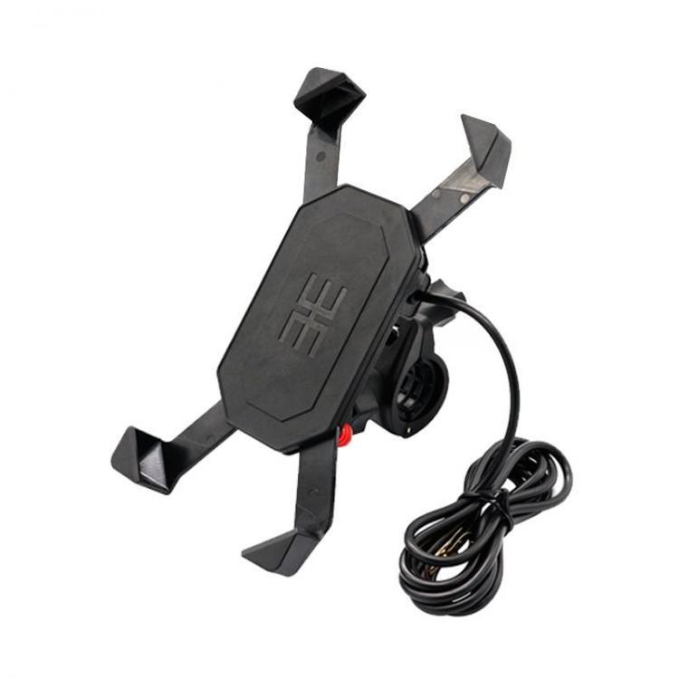 shopping מטענים ומתאמים 3.5-6inch USB Charing Cell Phone GPS Holder Motorcycle Bike Handlebar Mount Black