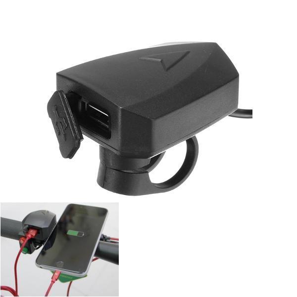 shopping מטענים ומתאמים 36V-100V 48V 5V 2A Handlebar Phone GPS USB Charger For E-scooter Bike Mount Clamp