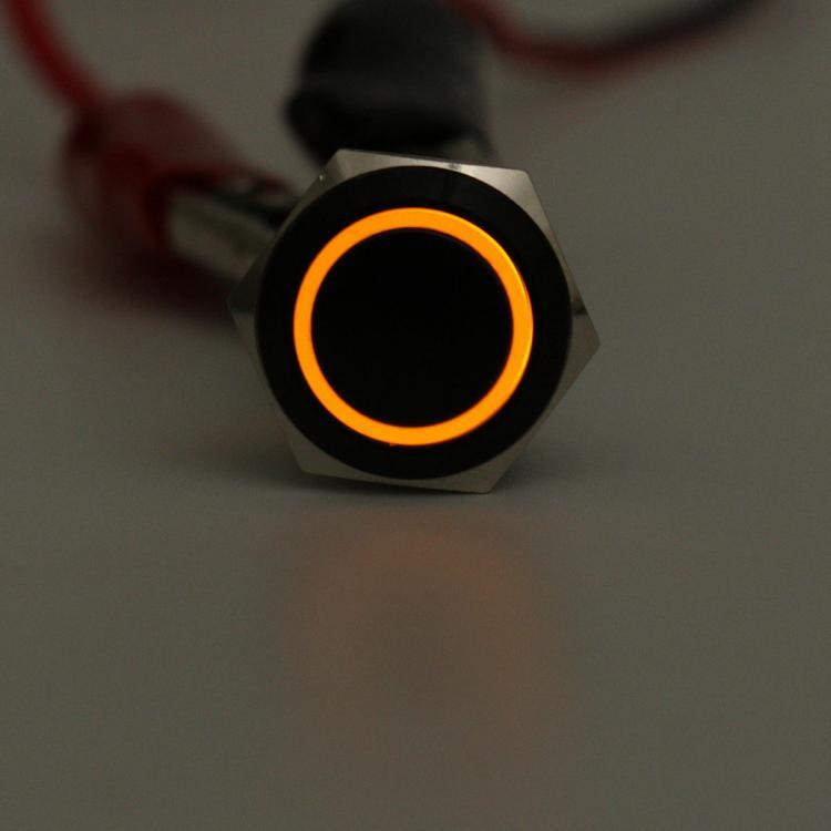 shopping מטענים ומתאמים 12V 5 Pin 16mm LED Light Metal Push Button Momentary Switch Waterproof
