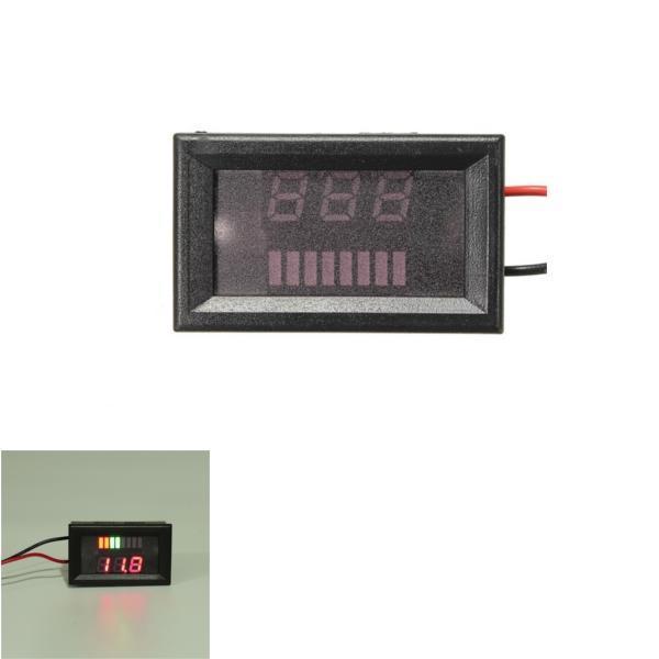 shopping מטענים ומתאמים DC 12V36V48V Rectangle Digital Display Volt Meterr Meter For Motorcycle Car Boat