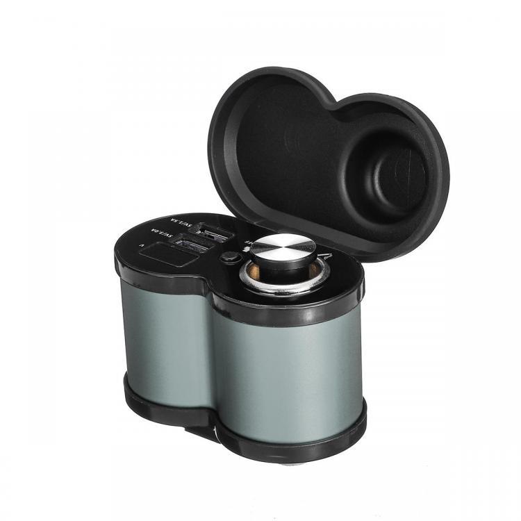shopping מטענים ומתאמים 12V-24V 4.5A Dual USB Fast Charger Power Socket Motorcycle Aluminium Waterproof