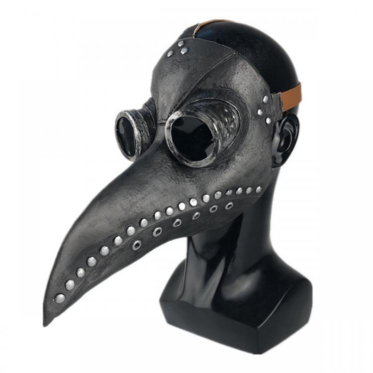 shopping מסיכה לפנים לאופנוענים Halloween Cosplay Steampunk Plague Doctor Mask Bird Beak Props Retr Gothic Masks