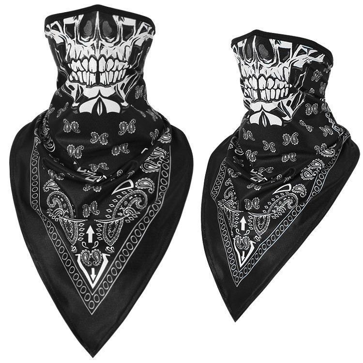 shopping מסיכה לפנים לאופנוענים Sun-protection Skull Ice Silk Breathable Multi Use Scarf Face Mask Head Wear Hat Motorcycle Cap