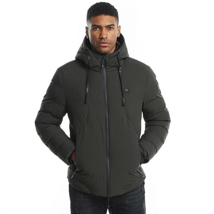 shopping בגדי רכיבה לאופנוע Electronic USB Heated Jacket Intelligent Heating Warm Back Cervical Spine Hooded Work Motorcycle Skiing Riding Coat