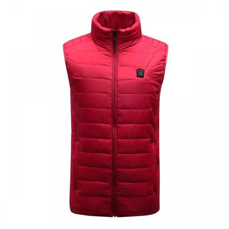 shopping בגדי רכיבה לאופנוע Red Unisex USB Heating Vest Smart Winter Body Warmer Outdoor Racing Jacket Heater Xmas Gift