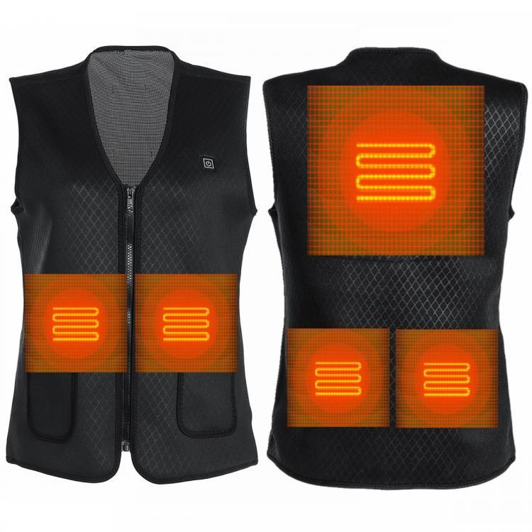 shopping בגדי רכיבה לאופנוע Electric 5V USB Heated Warm Cotton Vest Men Women 3S Warm Infrared Heating Coat Jacket
