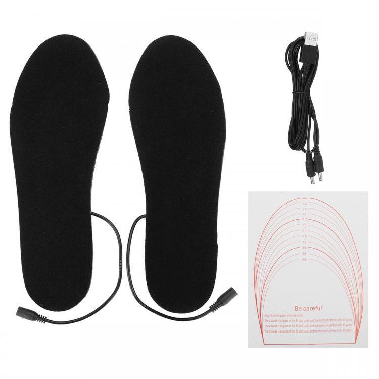 shopping בגדי רכיבה לאופנוע Electric Heated Shoe Insole Cut-to-Fit Warm Socks Feet Heater USB Foot Winter Warmer Pads Insoles