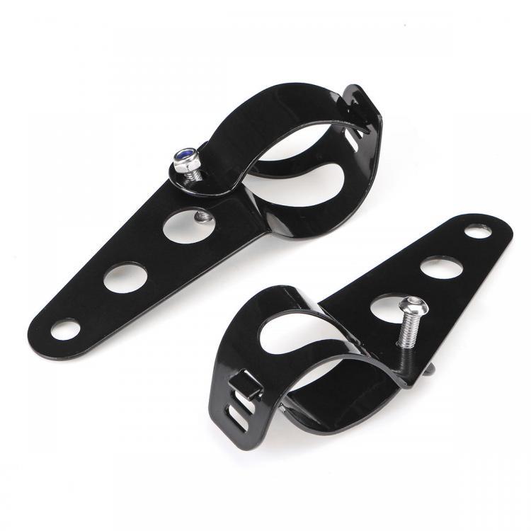 shopping בגדי רכיבה לאופנוע Universal Motorcycle Headlight Mounting Bracket Fork Ears Adjuster Mount Clamp Holder For Cafe Racer Chopper Bobber