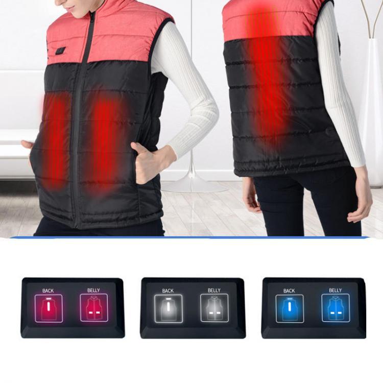 shopping בגדי רכיבה לאופנוע S-3XL Unisex Electric Vest USB Heated Heating Pad Winter Coat Jacket Warm