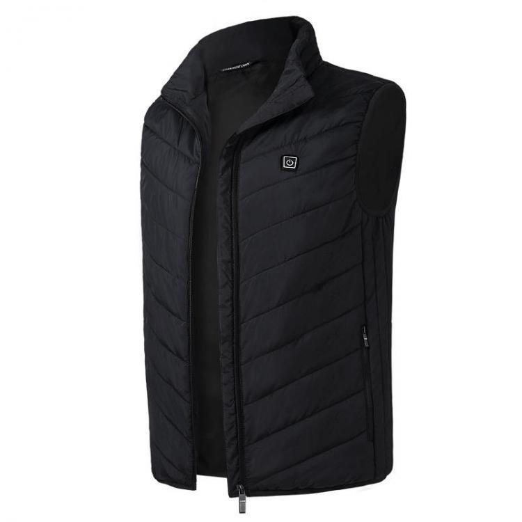 shopping בגדי רכיבה לאופנוע Men Winter Electric Heated Waistcoat USB Safety Intelligent Thermostatic Warm Heating Cotton Coats