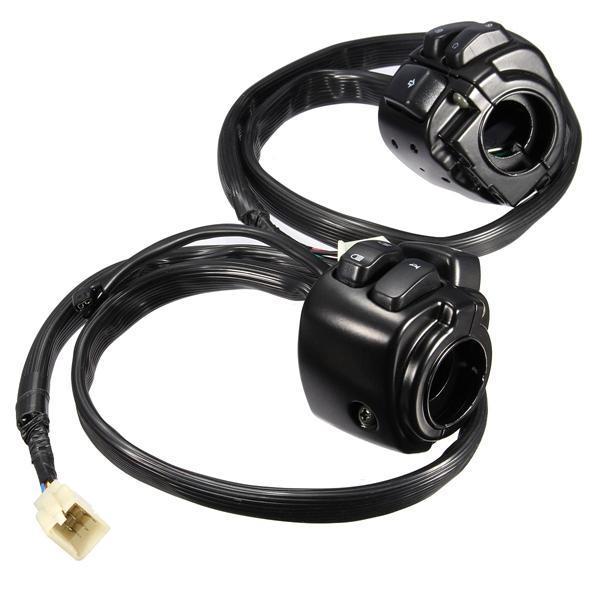 shopping אורות לאופנוע Pair 1inch 25mm Motorcycle Handlebar Control Switch Housing Wiring Harness for Harley