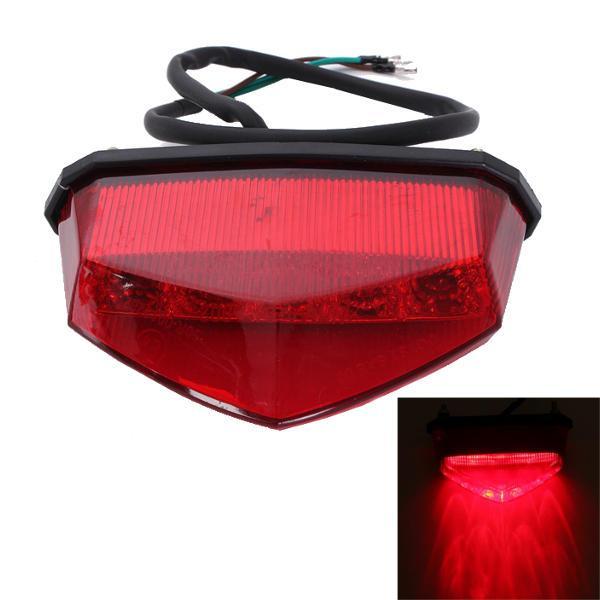 shopping אורות לאופנוע Universal LED Motorcycle Dirt Bike Plate Lamp Rear Tail Brake Light
