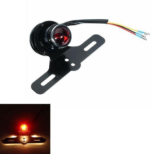 shopping אורות לאופנוע Motorcycle Tail Brake Lamp Red Light For Harley Bobber Chopper Cafe Racer