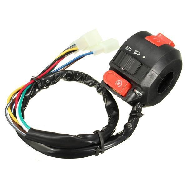 shopping אורות לאופנוע 7/8 inch 22mm Handlebar Left Switch Chinese 110cc Motorcycle ATV Quad 3 Functions