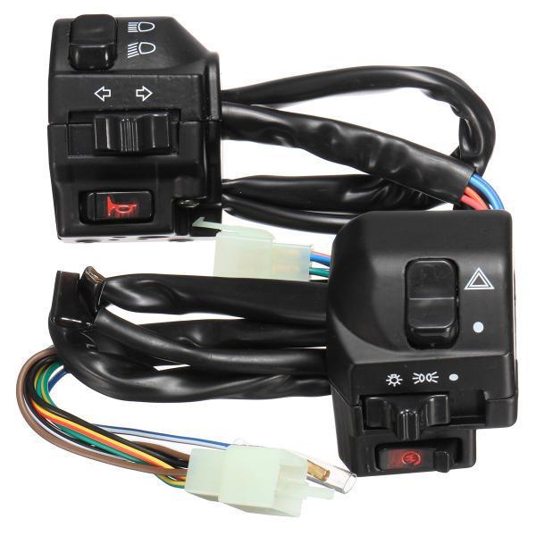 shopping אורות לאופנוע 12V Motorcycle 22mm Handlebar Headlamp Switch Horn Turn Signal Electrical Start Switch