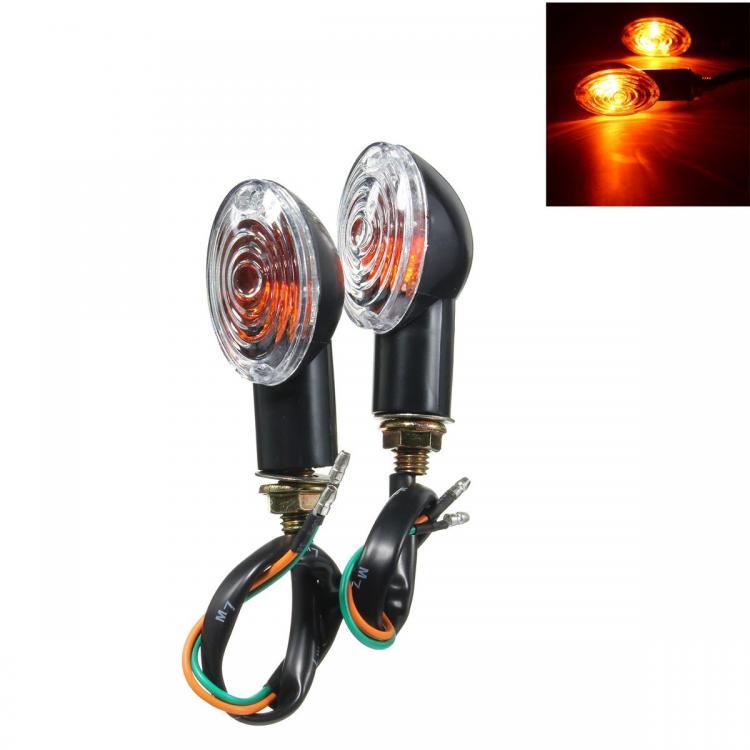 shopping אורות לאופנוע 2pcs Turn Signal Indicators Motorcycle Light Amber Blinker