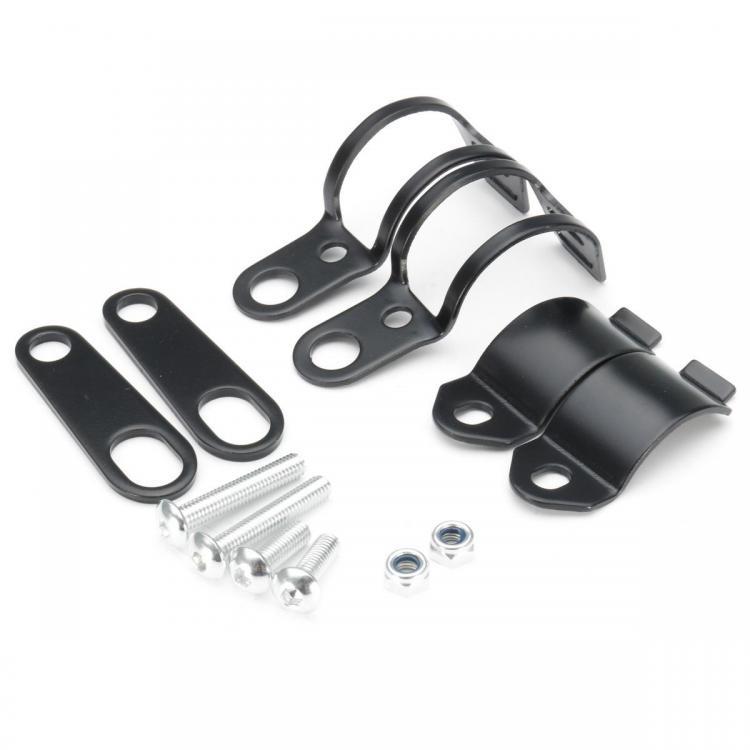 shopping אורות לאופנוע 4pcs Motorcycle Front Rear Relocater Turn Signal Holder Fork Clamps Shock Bracket Cafe Racer