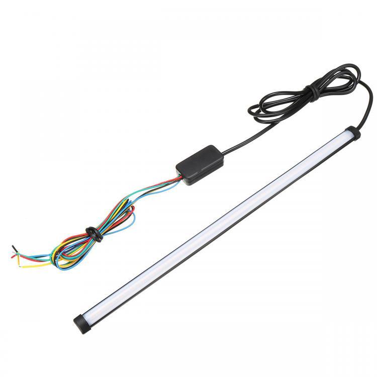 shopping אורות לאופנוע 30cm 12V 108 LED Flowing Turn Signal Light Strip Motorcycle Switchback Tail Brake Lights