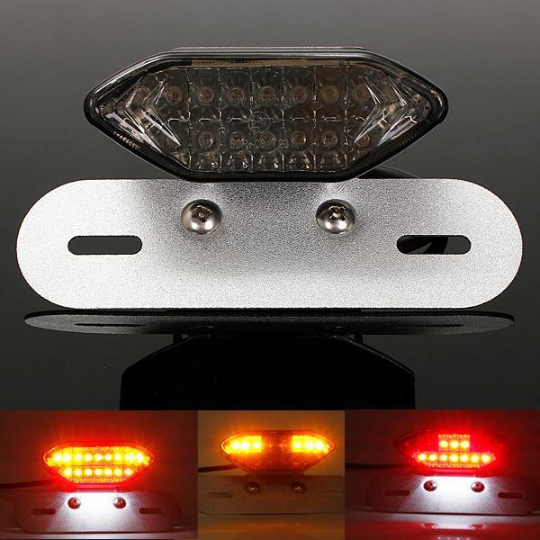 shopping אורות לאופנוע 12V 16LED Motorcycle Quad ATV Brake Tail License Plate Light