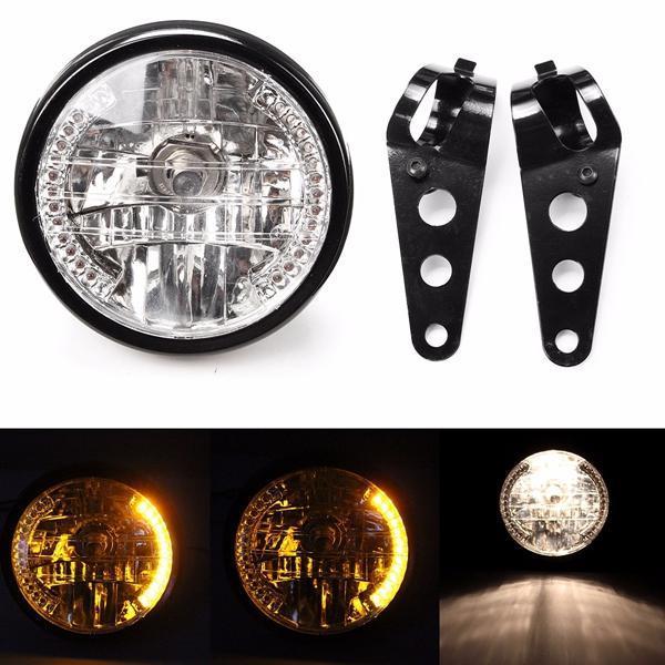 shopping אורות לאופנוע 7inch 35W Motorcycle Headlight Turn Signal Light With Bracket Mount