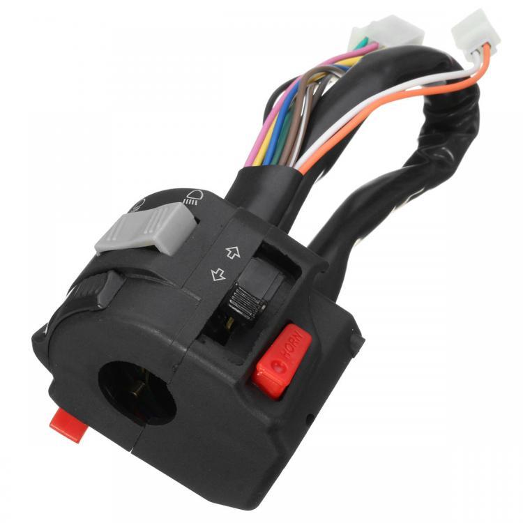 shopping אורות לאופנוע 7/8inch Left Motorcycle Handlebar Horn Turn Signals High/Low Beam Headlight Switch