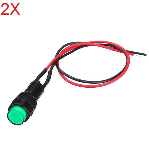 shopping אורות לאופנוע 2X10mm Universal LED Indicator Dash Panel Warning Light Lamp