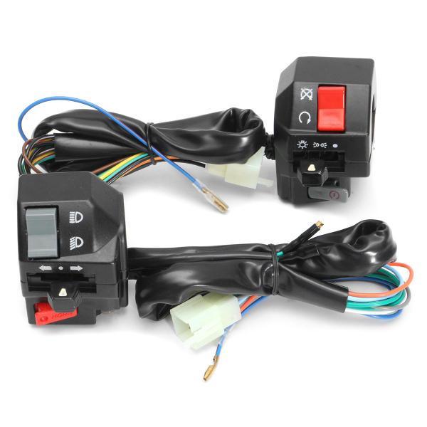 shopping אורות לאופנוע Motorcycle 7/8inch 22mm 12V Handlebar Switch Horn Turn Signal Headlight Electrical Start