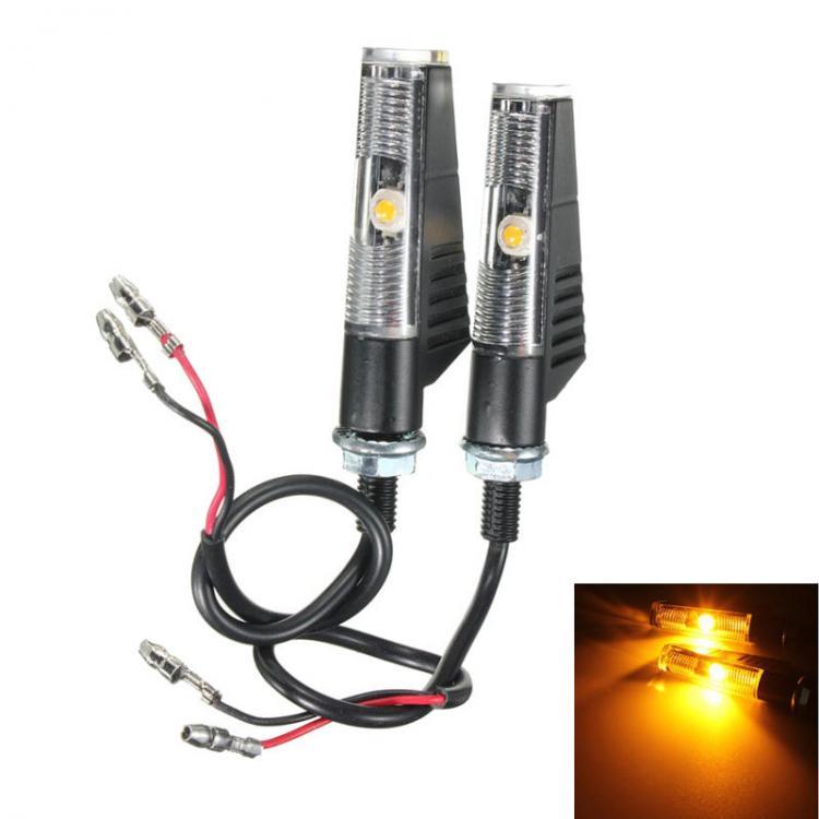 shopping אורות לאופנוע 12V Motorcycle LED Turn Signal Lights Indicator Blinker Universal Retro