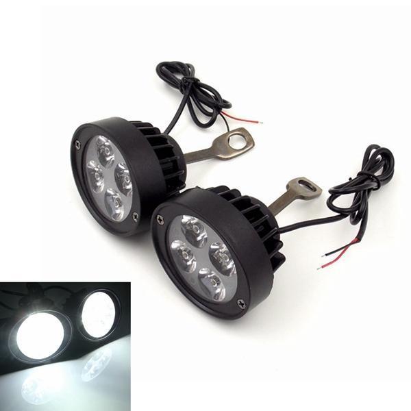 shopping אורות לאופנוע 12V Motorcycle Super Light Waterproof  LED Headlight Rear View Mirror Lights Spot Lightt Assist Lamp