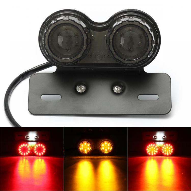 shopping אורות לאופנוע Motorcycle 40 LED Rear Tail Stop Brake Light License Plate Lamp Bracket Holder
