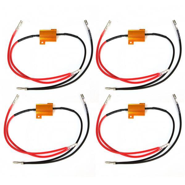 shopping אורות לאופנוע 4pcs 12V 25w 8.2 ohm Indicator Light Resistor Flasher Relay Motorcycle Car Aluminum