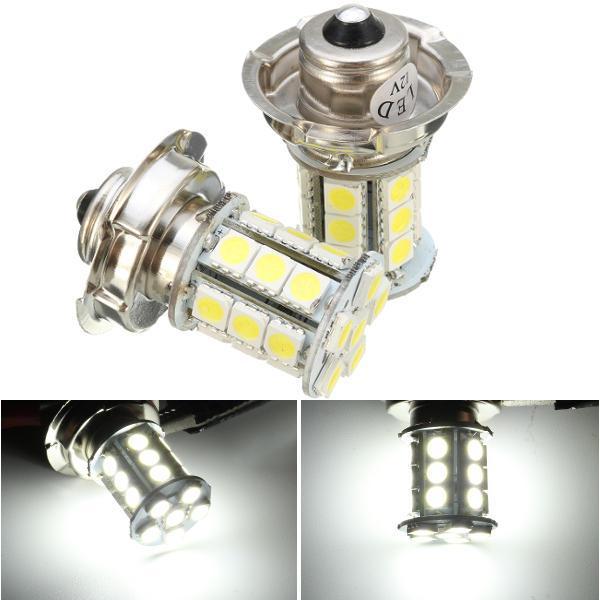 shopping אורות לאופנוע Pair 12V AC P26 S 24 SMD LED White Motorcycle Headlight Car Bulb Lamp