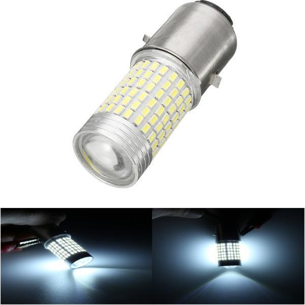 shopping אורות לאופנוע 12V 1200lm Headlight Bulb High/Low Beam Led Lamp For Scooter/Moped/Motor Light 144SMD H6 BA20D