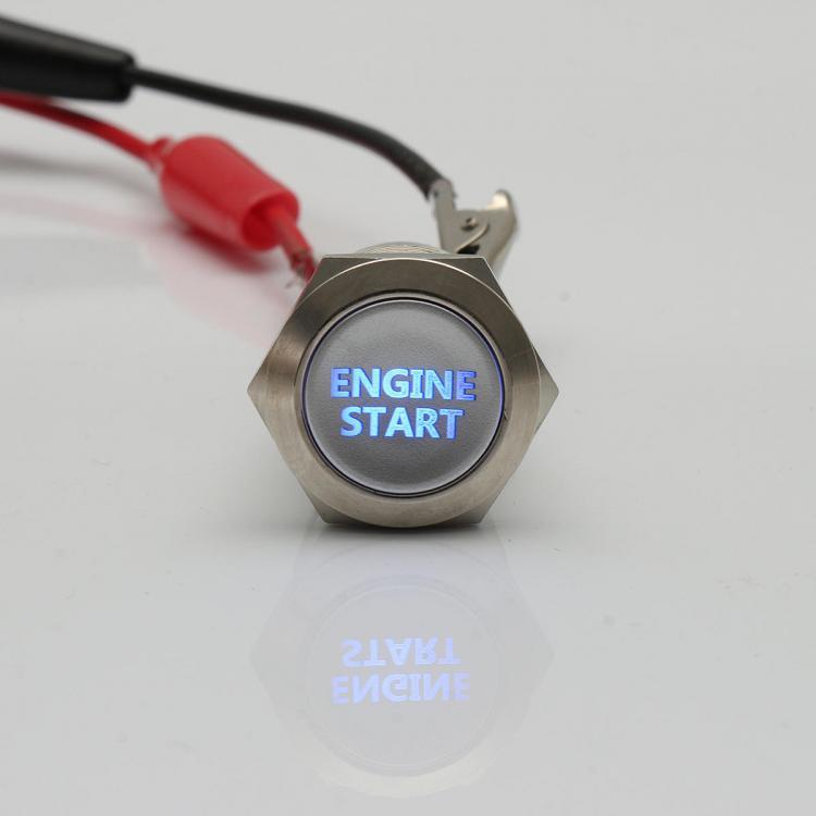 shopping אורות לאופנוע 5 Colors 19mm Latching Engine Start Led Metal Switch Push Button Lighted 12V