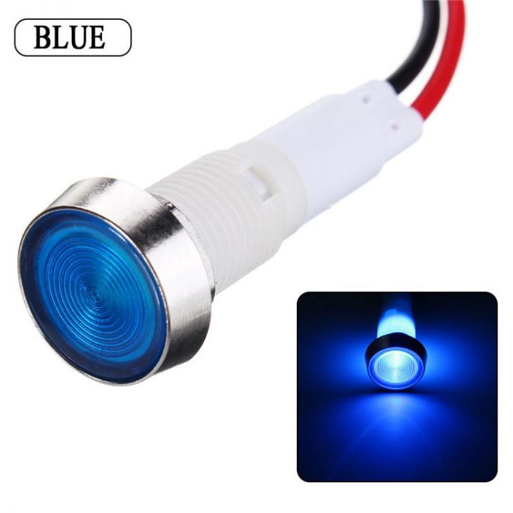 shopping אורות לאופנוע 12V 10mm LED Indicator Pilot Dash Dashboard Panel Warning Light Lamp