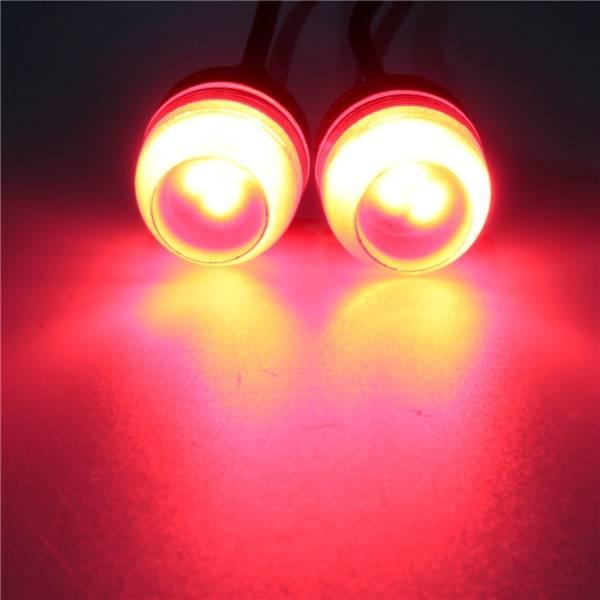 shopping אורות לאופנוע 12V Motorcycle Car 5630 LED Eagle Eye Concave Mirror Light DRL Tail Lamp