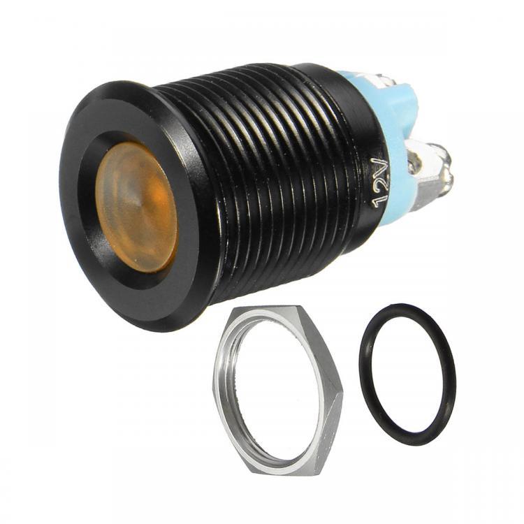 shopping אורות לאופנוע 12/24/36V 16mm Metal Dash Panel Warning Pilot LED Indicator Light Boat Car Yacht
