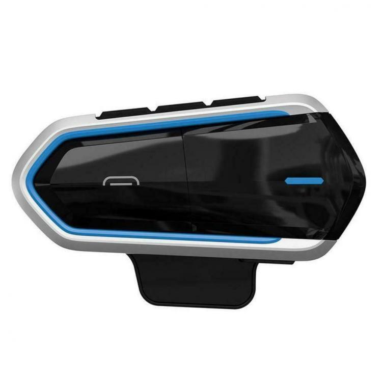 shopping קסדות לאופנוע Motorcycle Helmet Headset MP3 Microphone with bluetooth Function Blue Frame QTB35